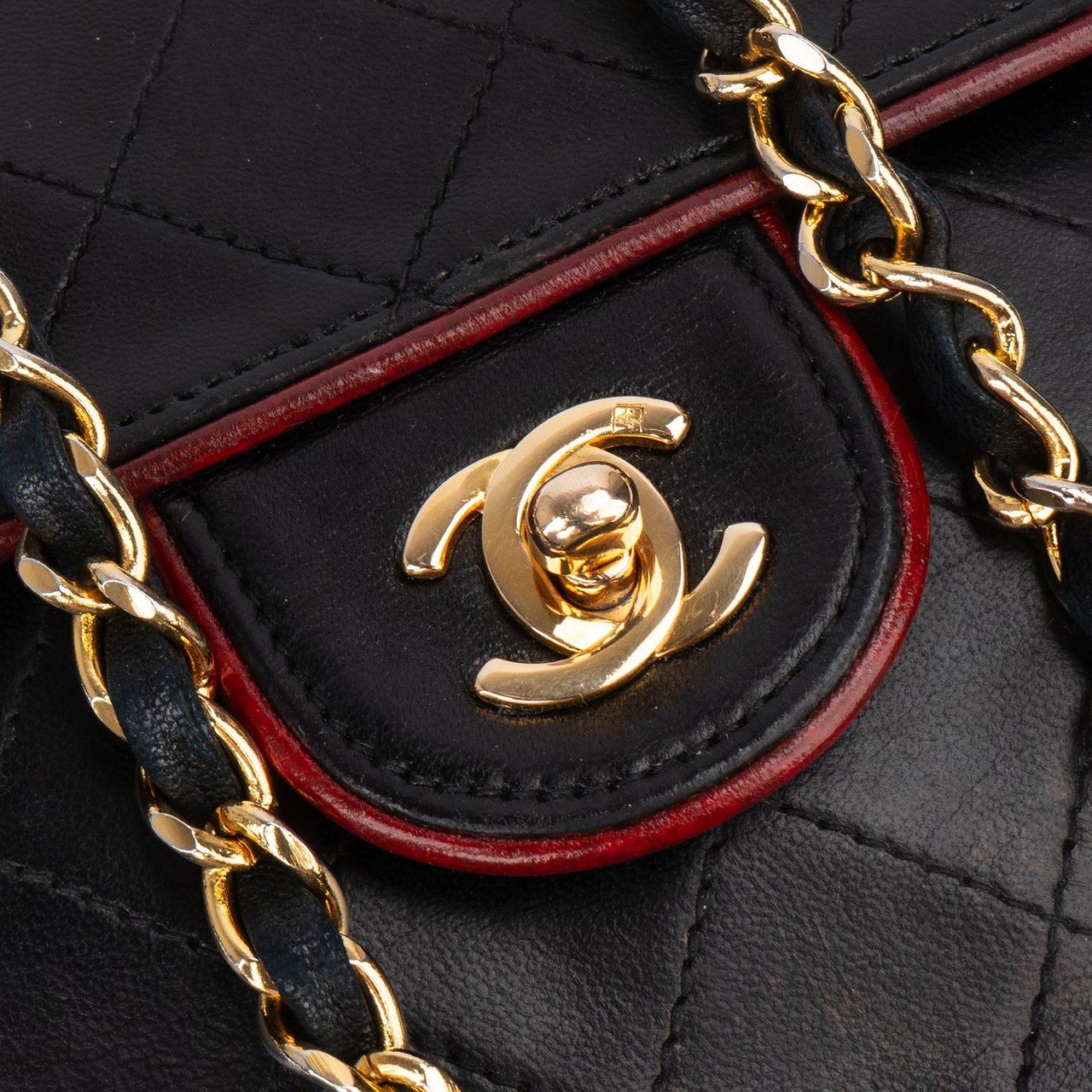Chanel Chanel Quilted Bicolor Lambskin 24K Gold Single Flap Crossbody Bag Divers