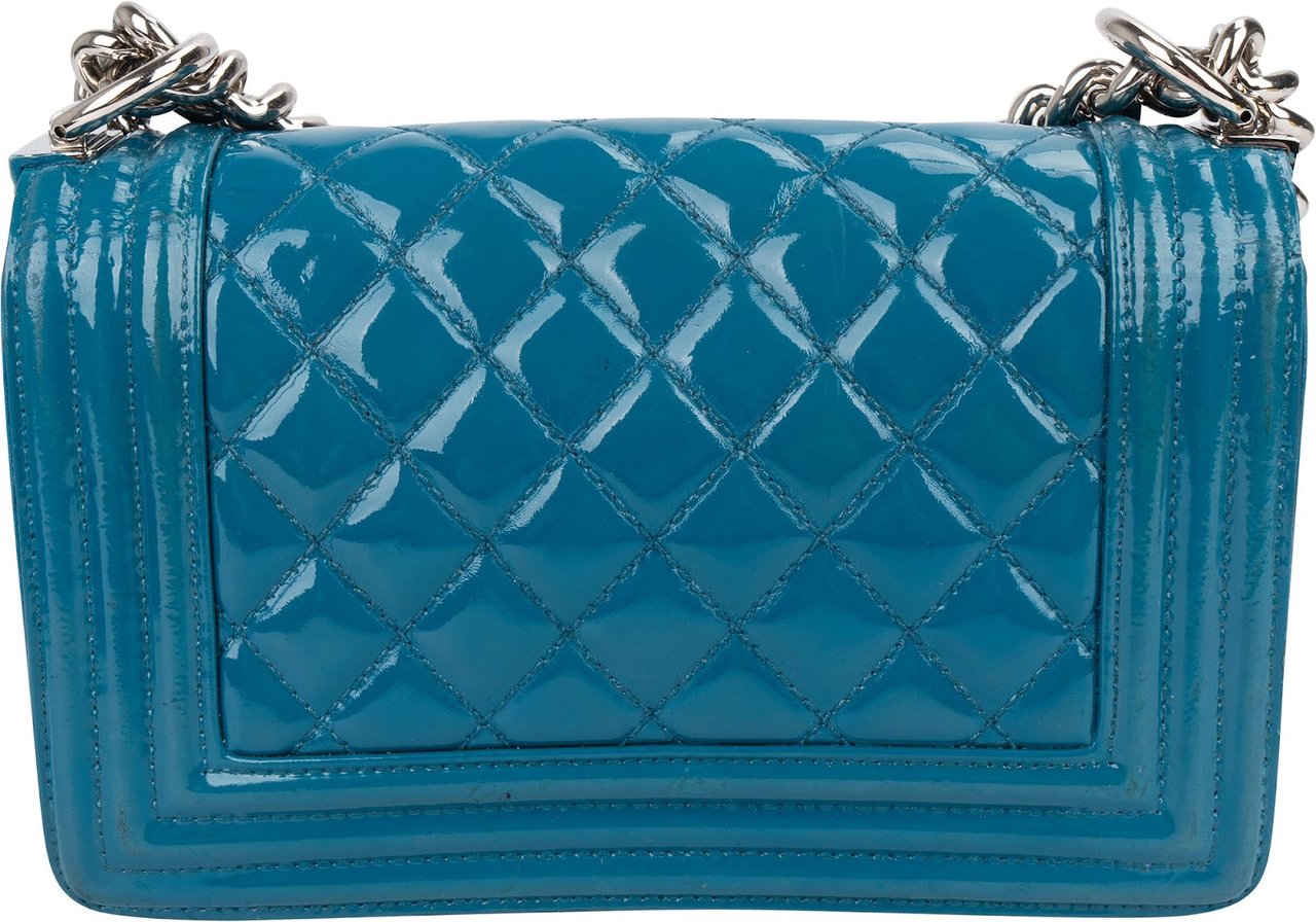 Chanel Chanel Quilted Patent Leather Small Boy Crossbody Bag Divers