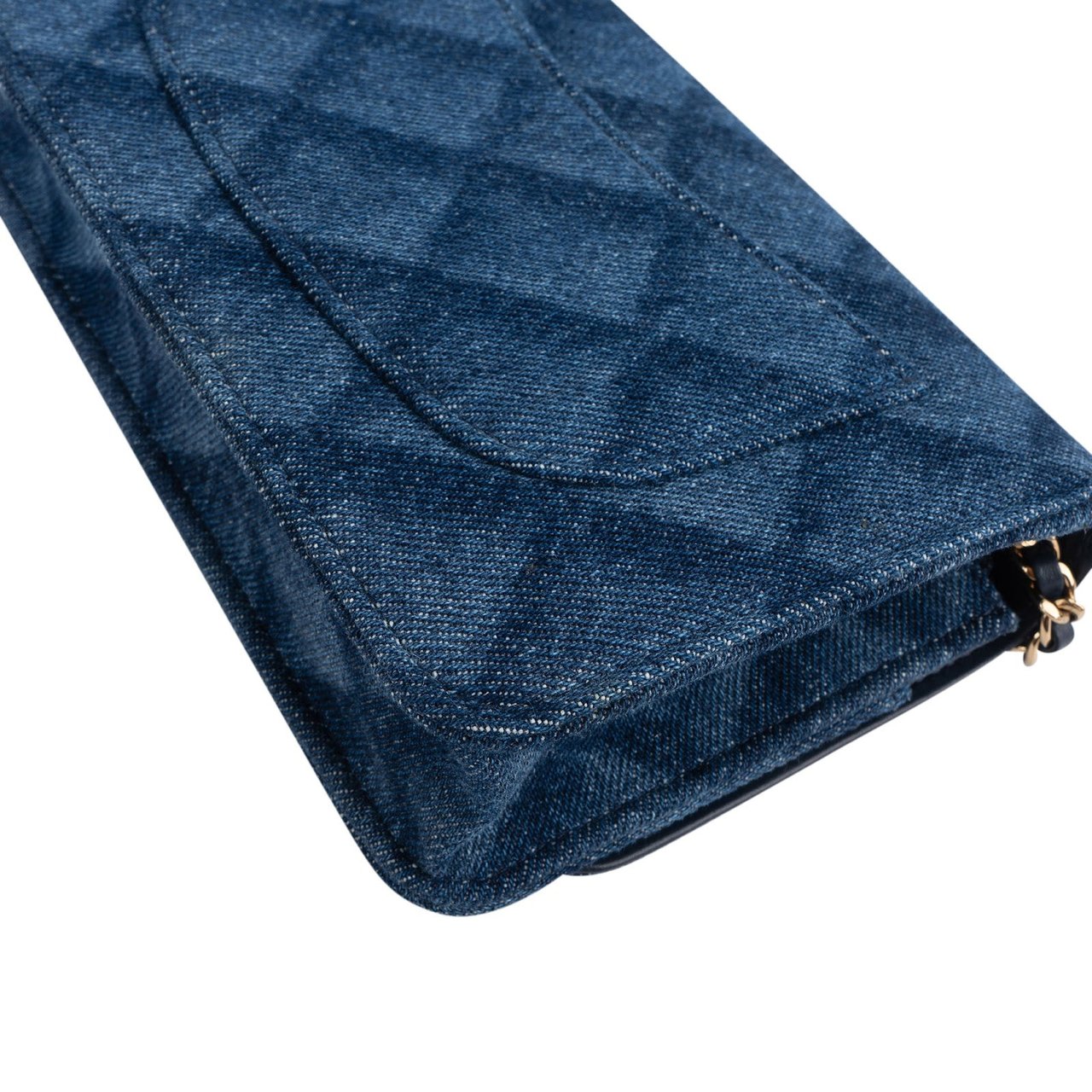 Chanel Denim Wallet on Chain Crossbody Bag Blauw