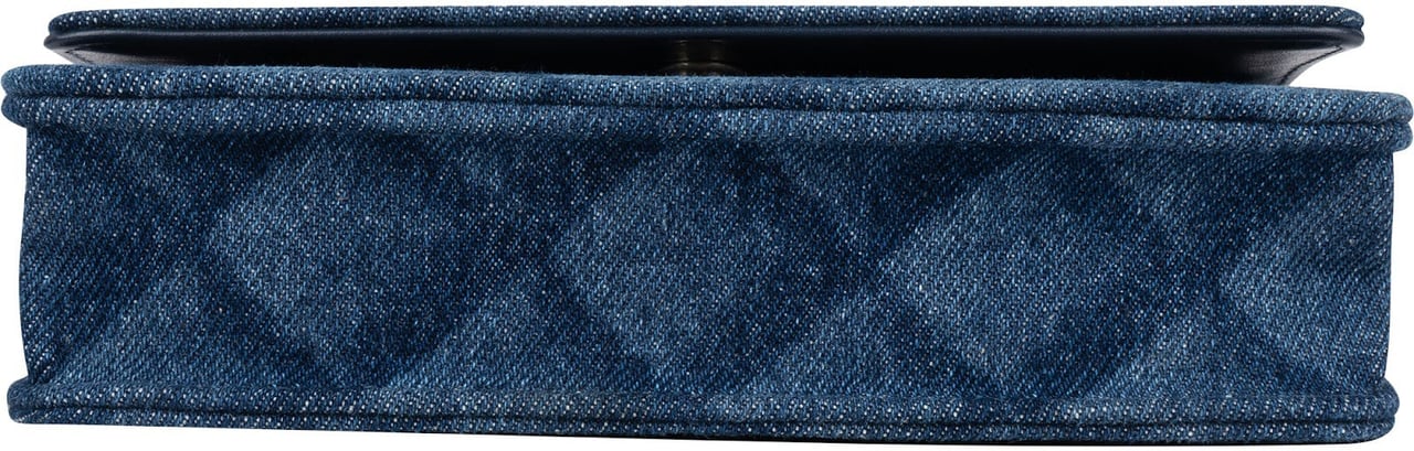 Chanel Denim Wallet on Chain Crossbody Bag Blauw