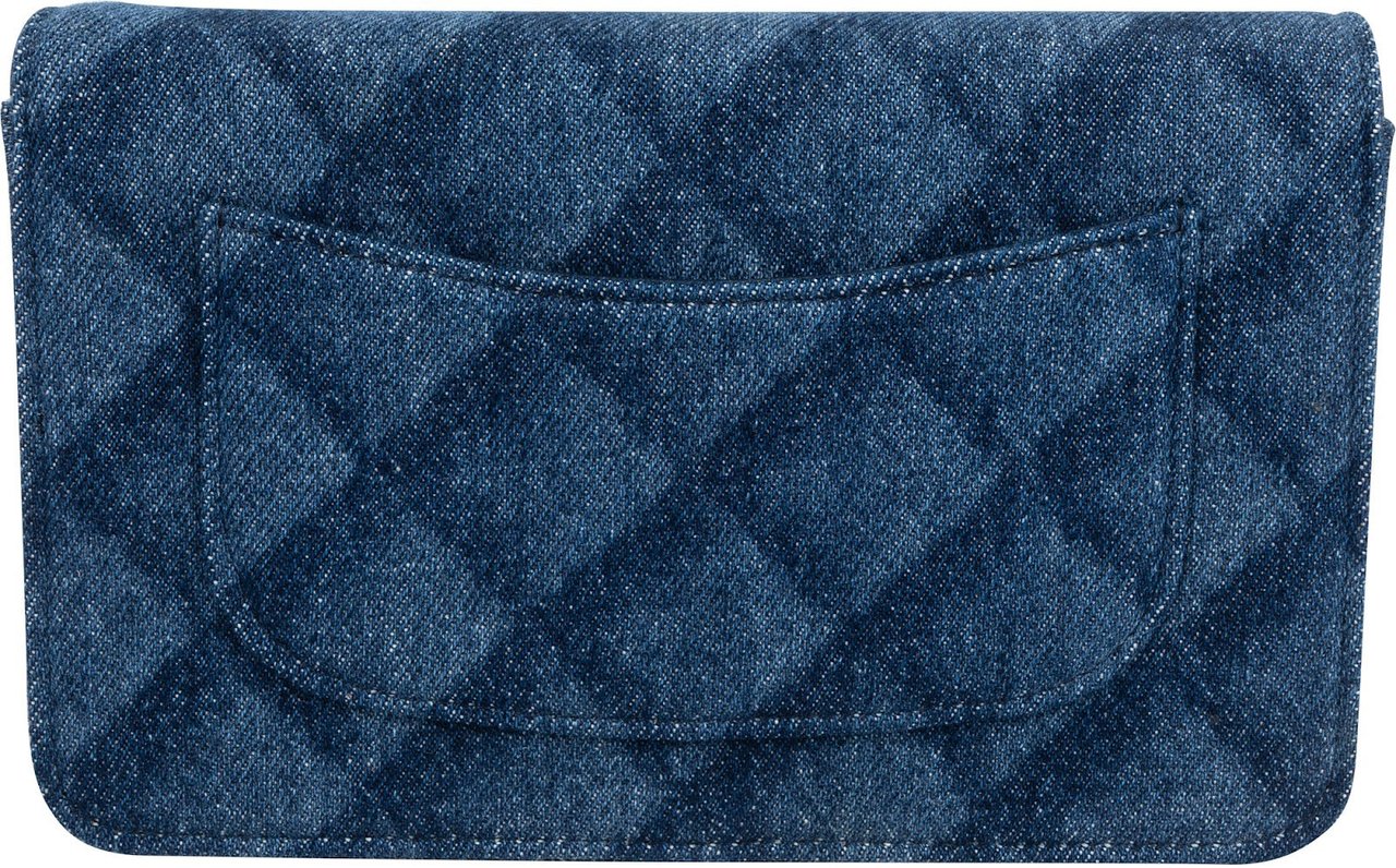 Chanel Denim Wallet on Chain Crossbody Bag Blauw
