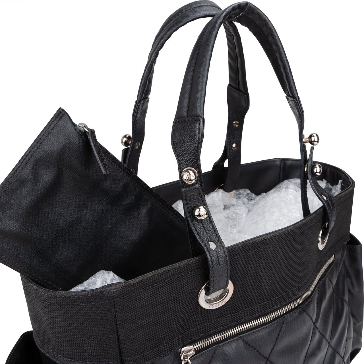 Chanel Chanel Stitching Cotton CC Handbag Divers