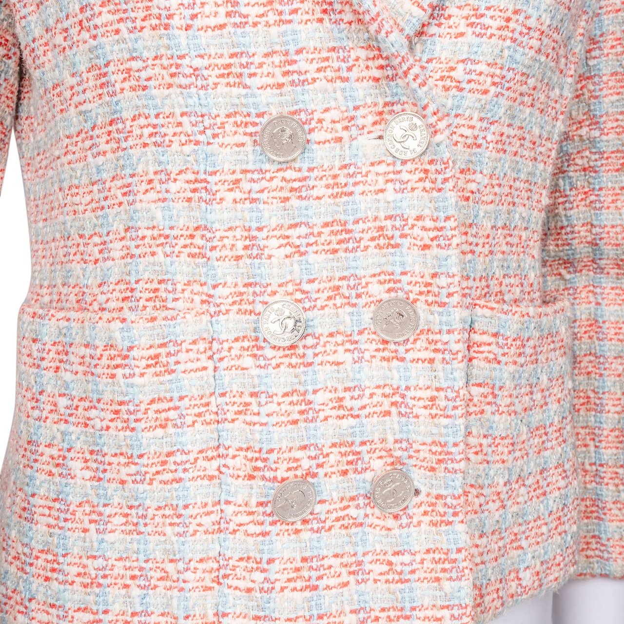 Chanel Chanel Tweed Silver Button Costume Jacket (DE38 / FR40) Divers