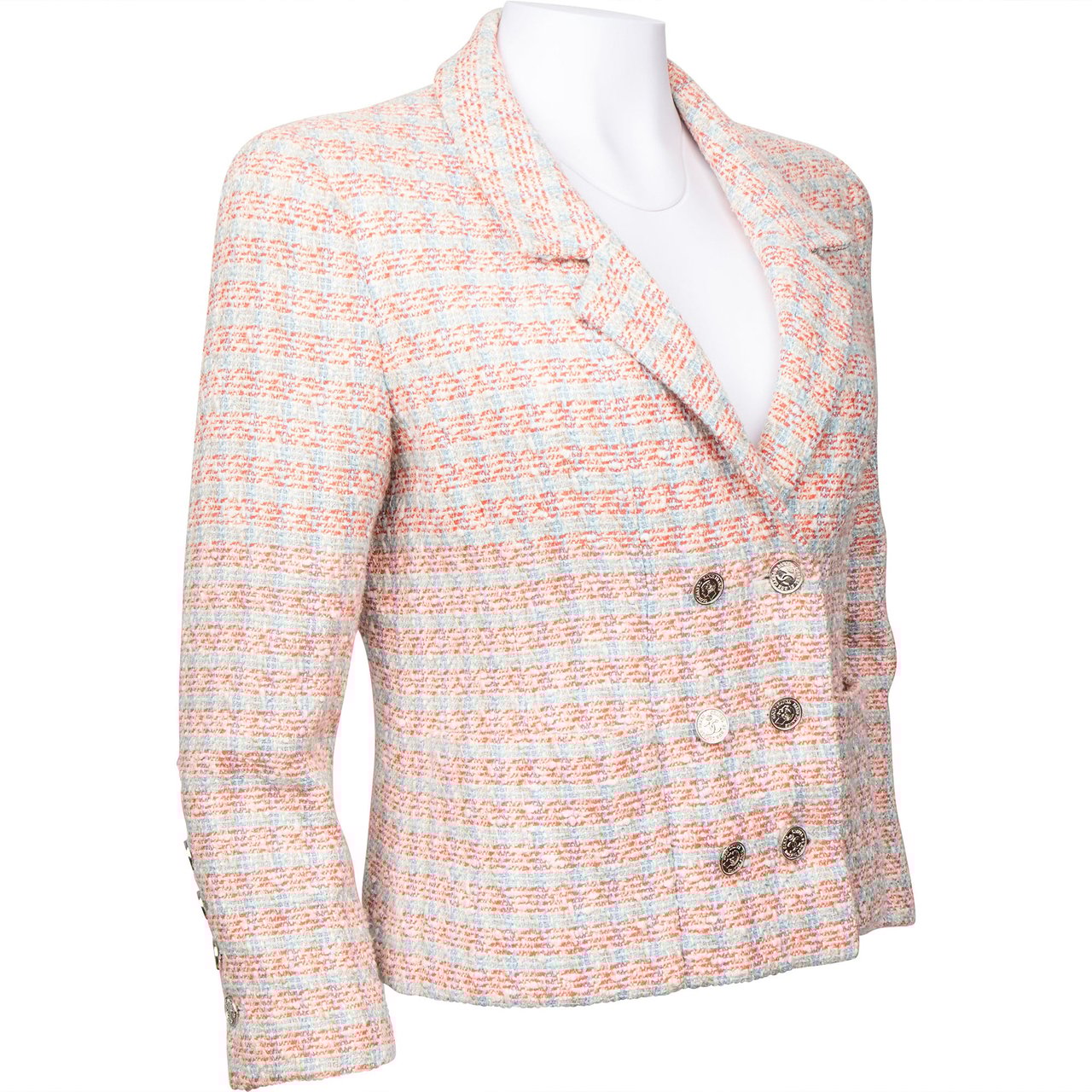 Chanel Chanel Tweed Silver Button Costume Jacket (DE38 / FR40) Divers