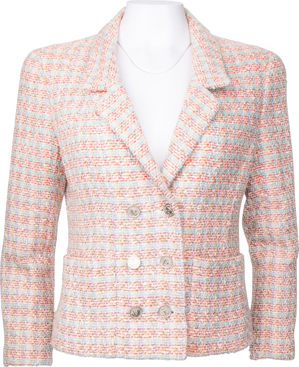 Chanel Chanel Tweed Silver Button Costume Jacket (DE38 / FR40) Divers