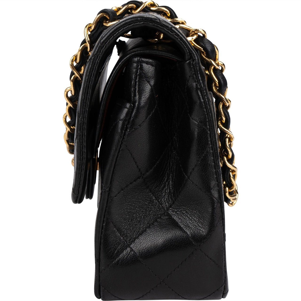 Chanel Quilted Lambskin 24K Small Double Flap Shoulder Bag Zwart