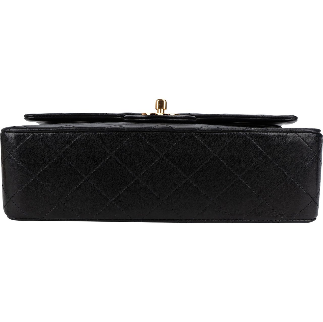 Chanel Quilted Lambskin 24K Small Double Flap Shoulder Bag Zwart