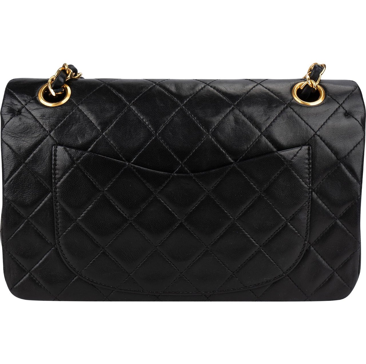 Chanel Quilted Lambskin 24K Small Double Flap Shoulder Bag Zwart