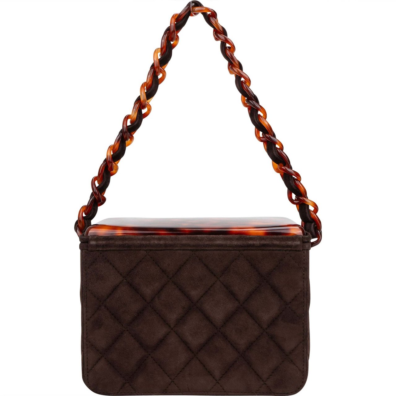 Chanel Chanel Quilted Suede Acrylic RARE 90s Vanity Handbag Divers
