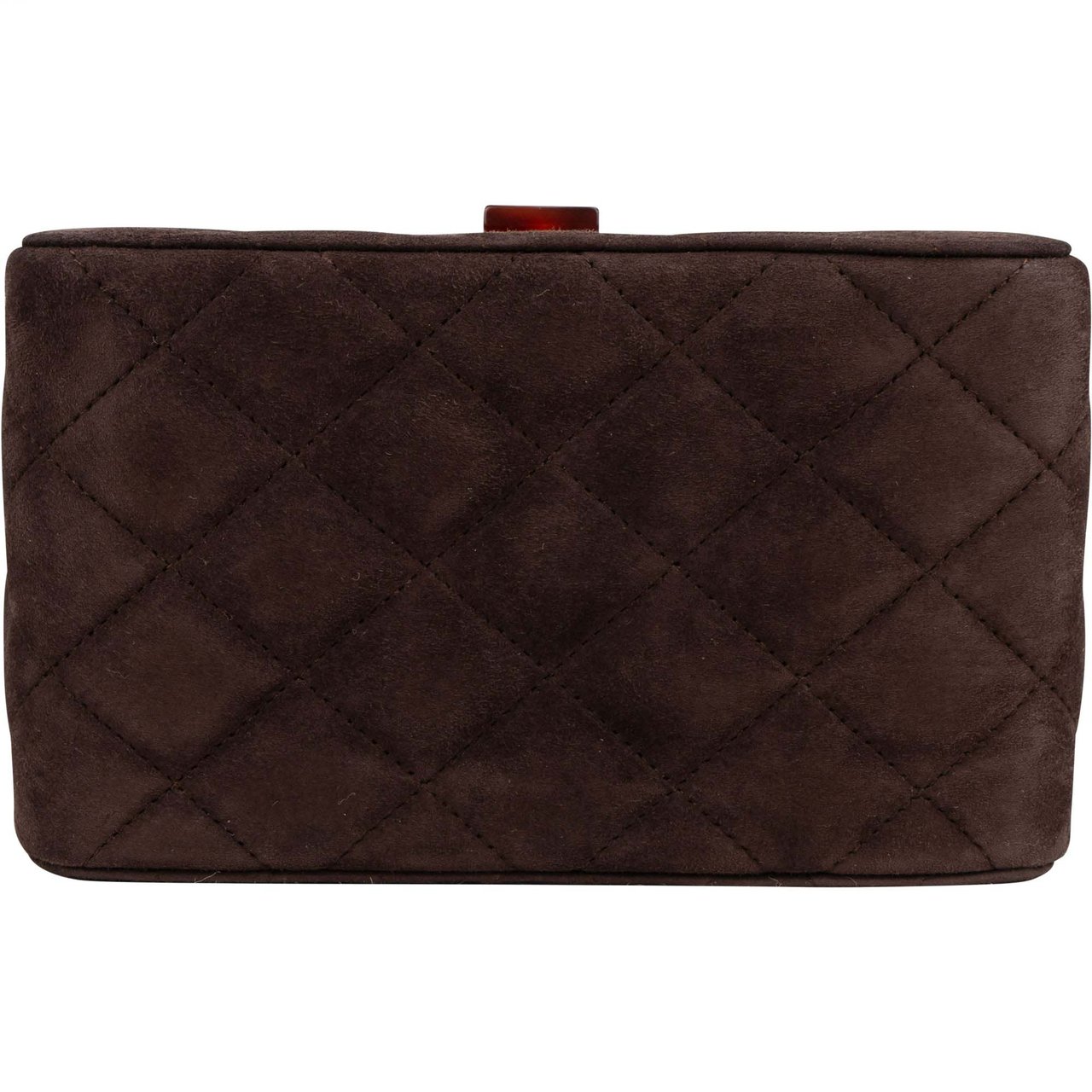 Chanel Chanel Quilted Suede Acrylic RARE 90s Vanity Handbag Divers
