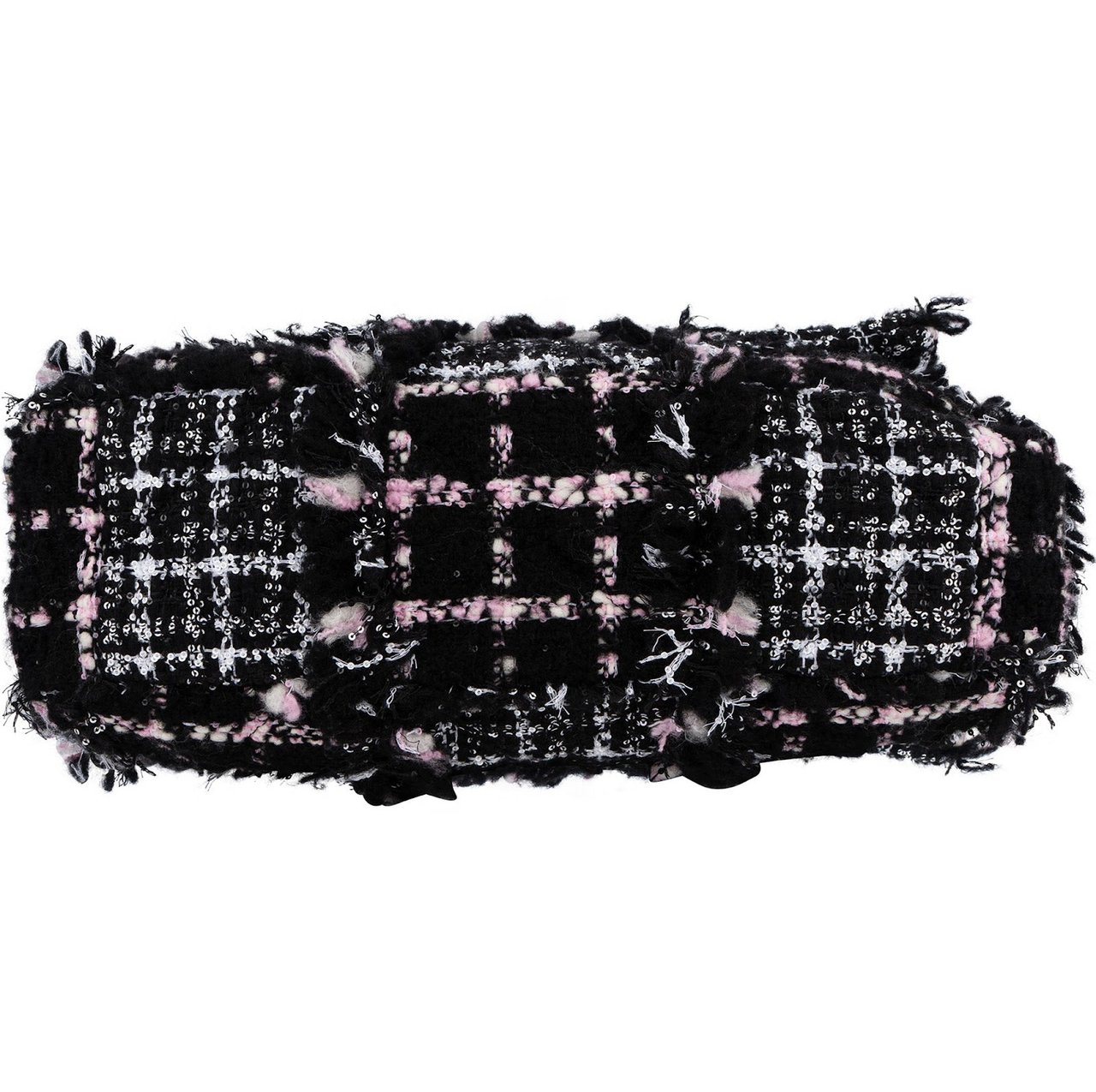 Chanel 19 Tweed Single Flap Crossbody Bag Zwart