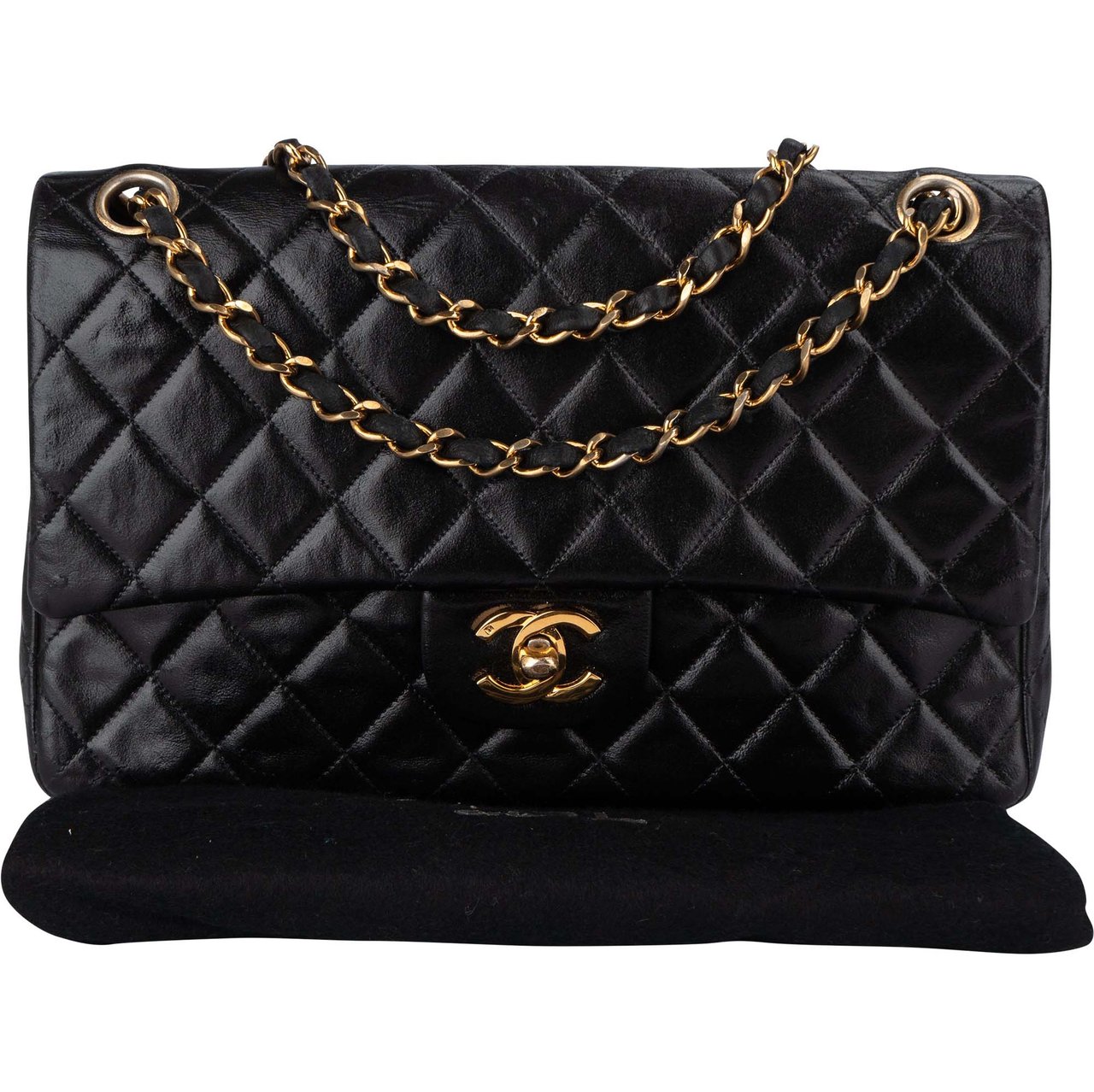Chanel Chanel Quilted Lambskin 24K Gold Medium Double Flap Shoulder Bag Divers