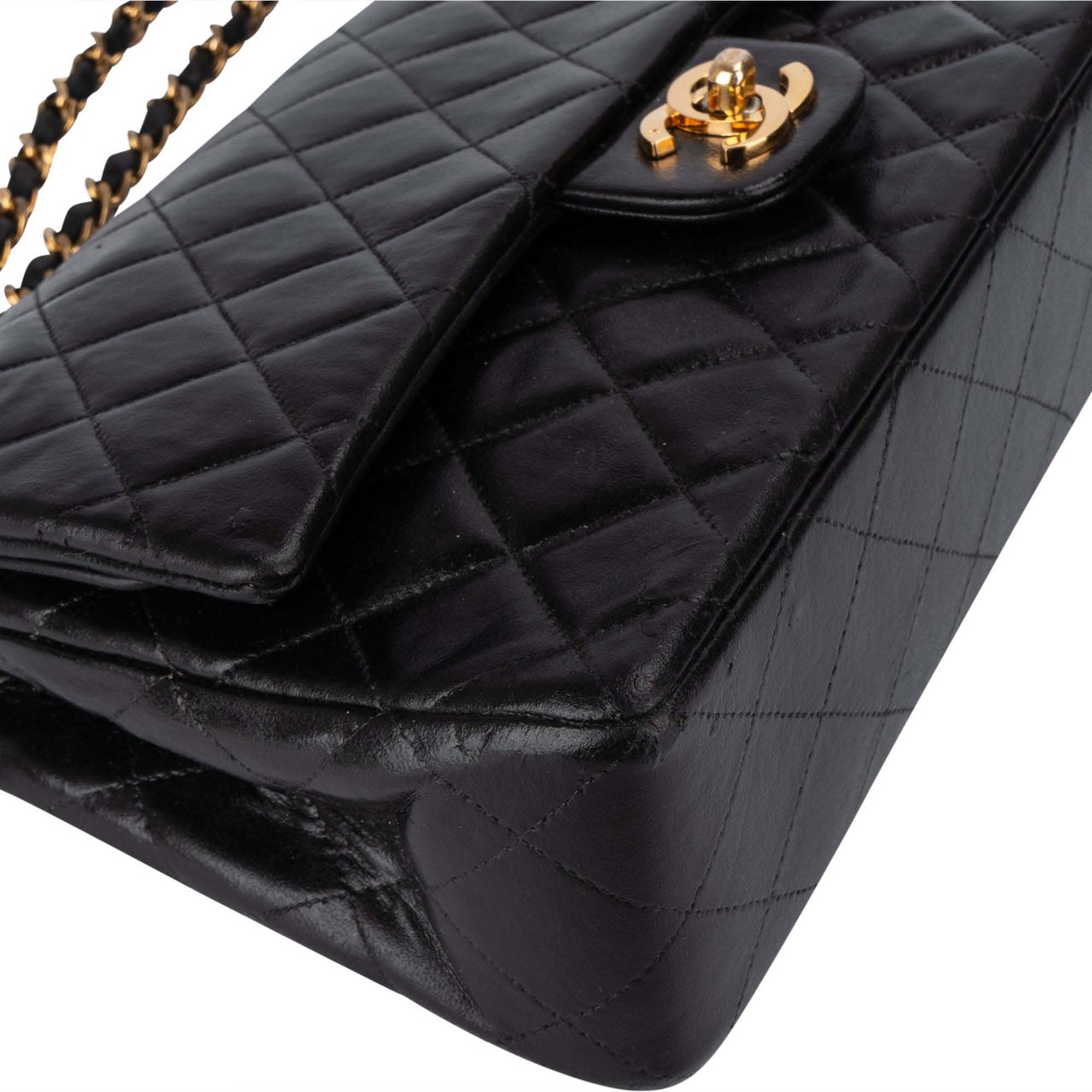Chanel Chanel Quilted Lambskin 24K Gold Medium Double Flap Shoulder Bag Divers
