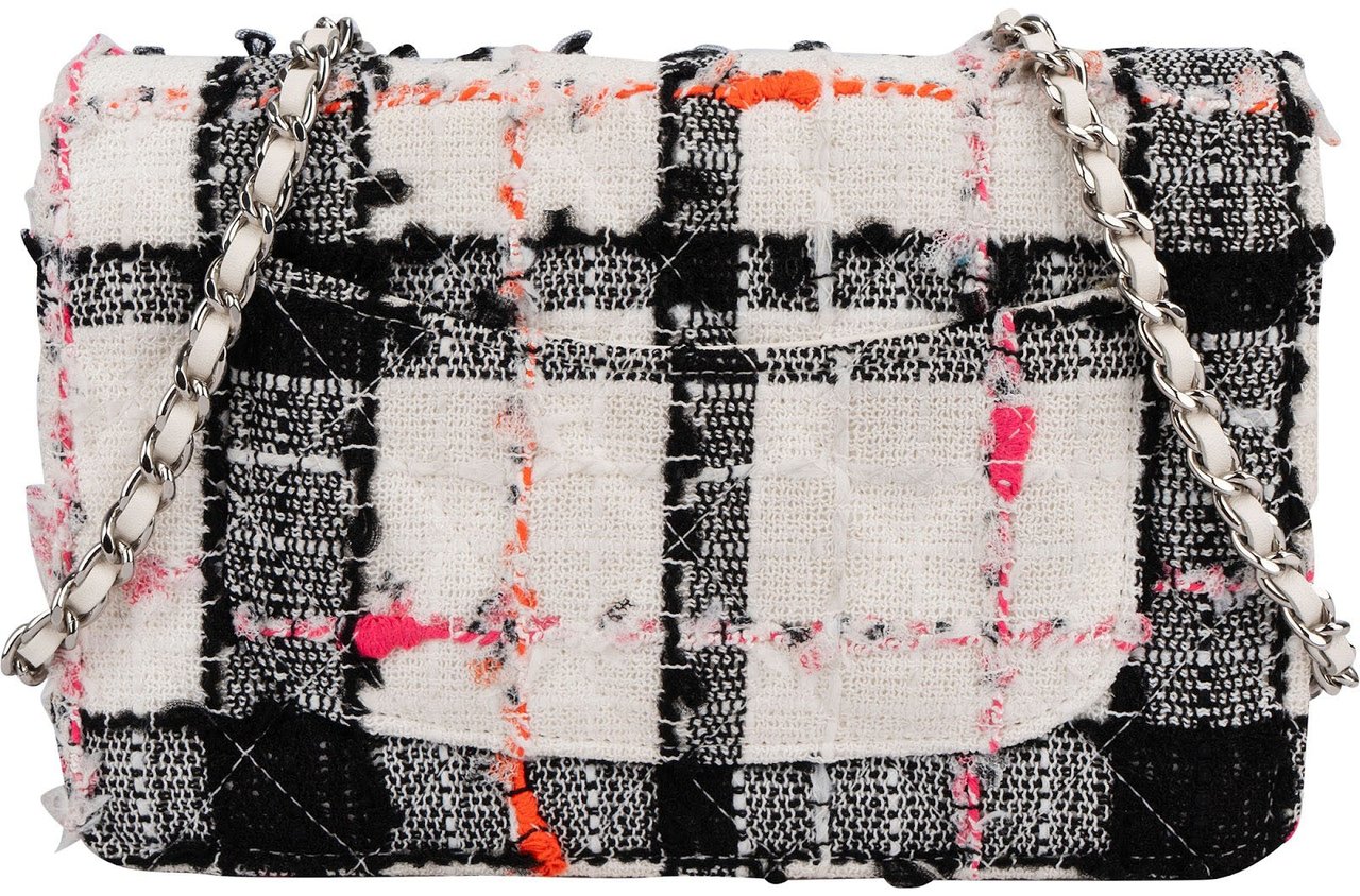 Chanel Limited Multicolor Tweed Wallet On Chain Crossbody Bag Wit
