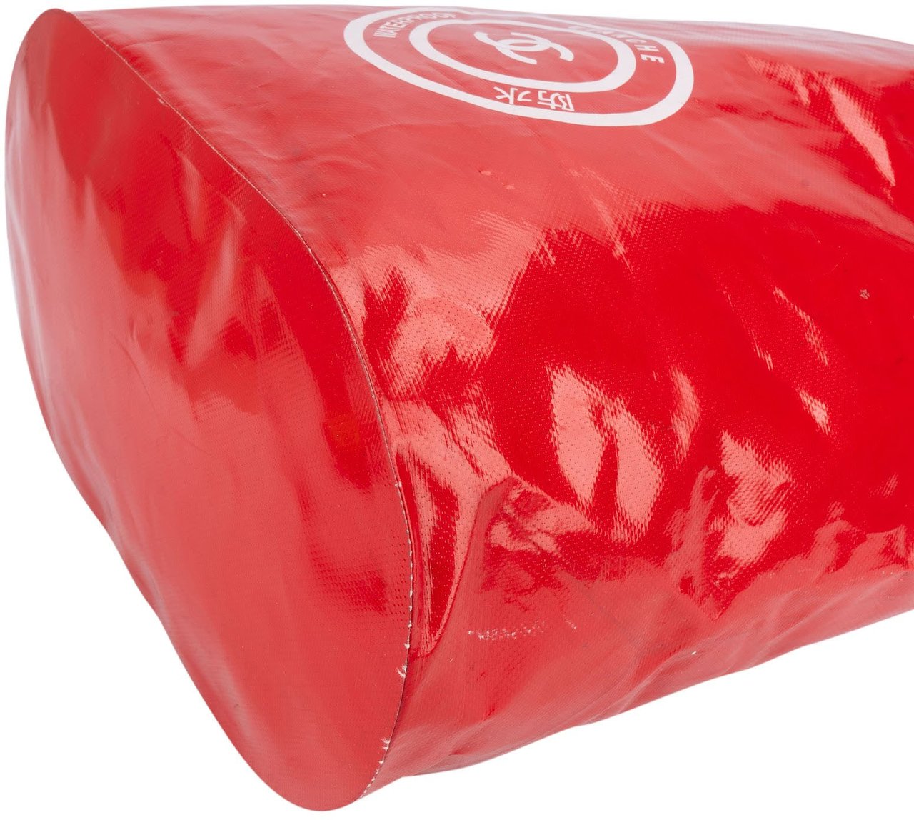 Chanel Limited Rouge PVC Etanche Waterproof Tote Sailing Bag Rood