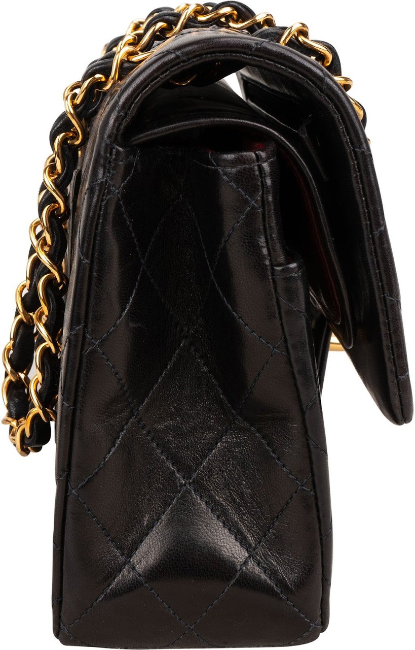 Chanel Quilted Lambskin 24K Gold Medium Double Flap Shoulder Bag Bruin