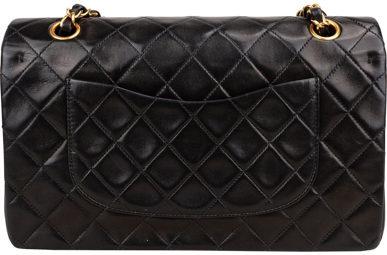Chanel Quilted Lambskin 24K Gold Medium Double Flap Shoulder Bag Bruin