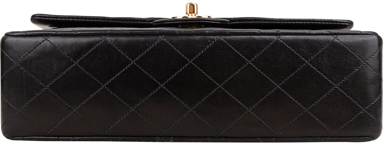 Chanel Quilted Lambskin 24K Gold Medium Double Flap Shoulder Bag Bruin
