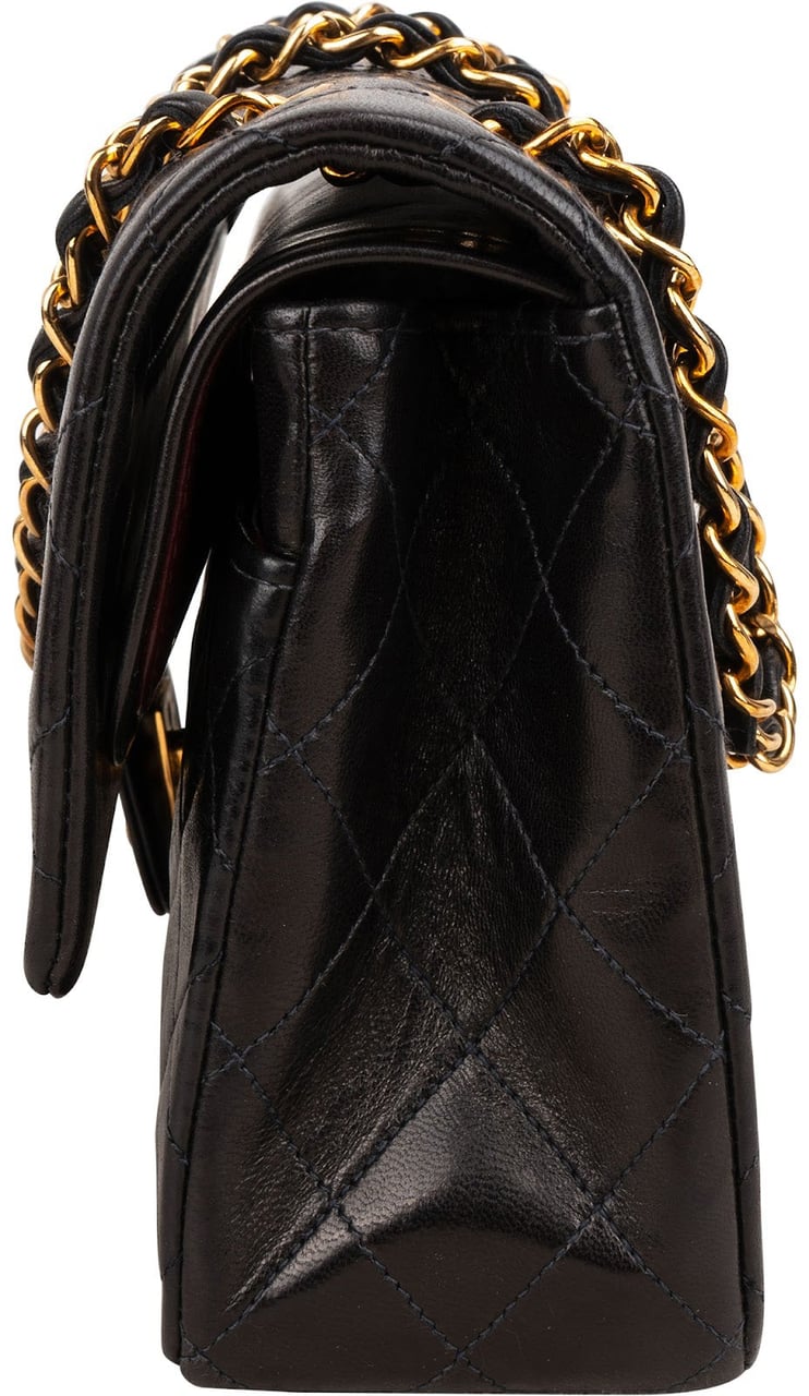 Chanel Quilted Lambskin 24K Gold Medium Double Flap Shoulder Bag Bruin