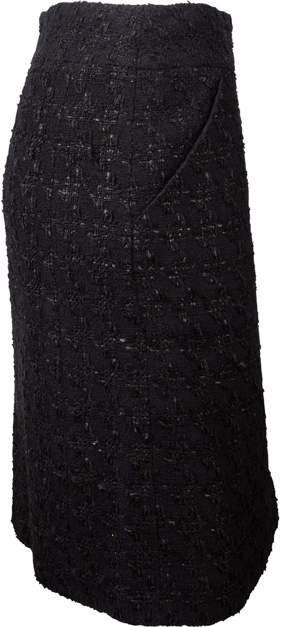 Chanel Black Tweed Skirt (DE36 / FR38) Zwart