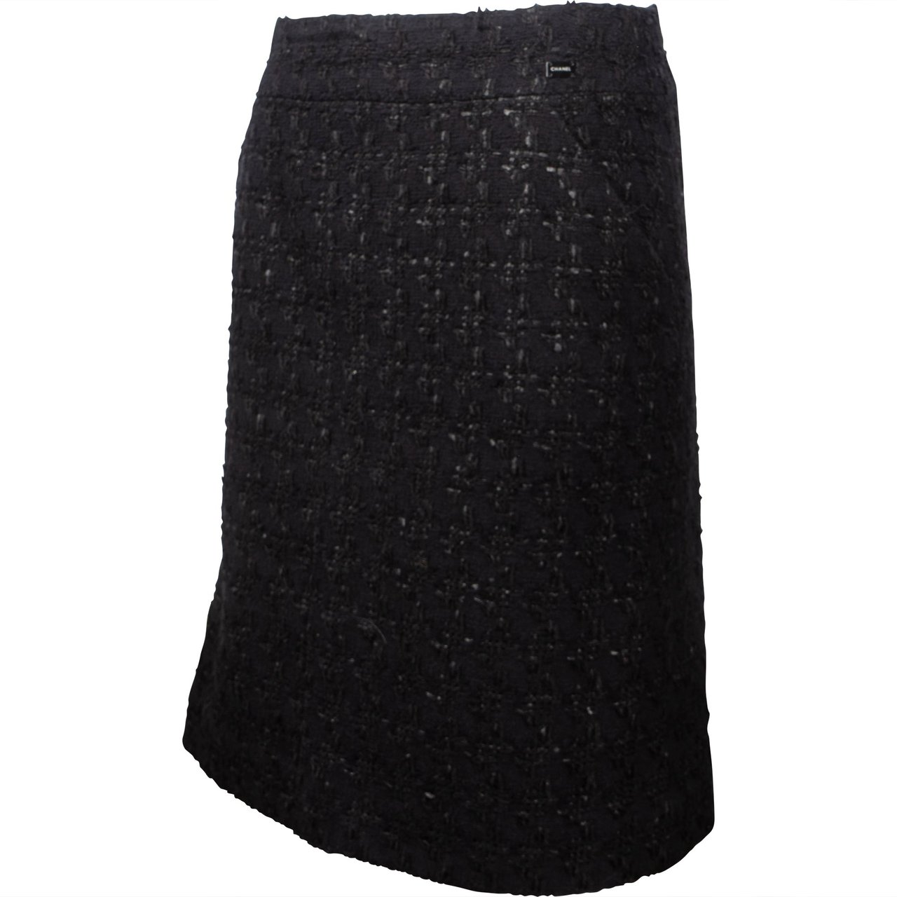 Chanel Black Tweed Skirt (DE36 / FR38) Zwart