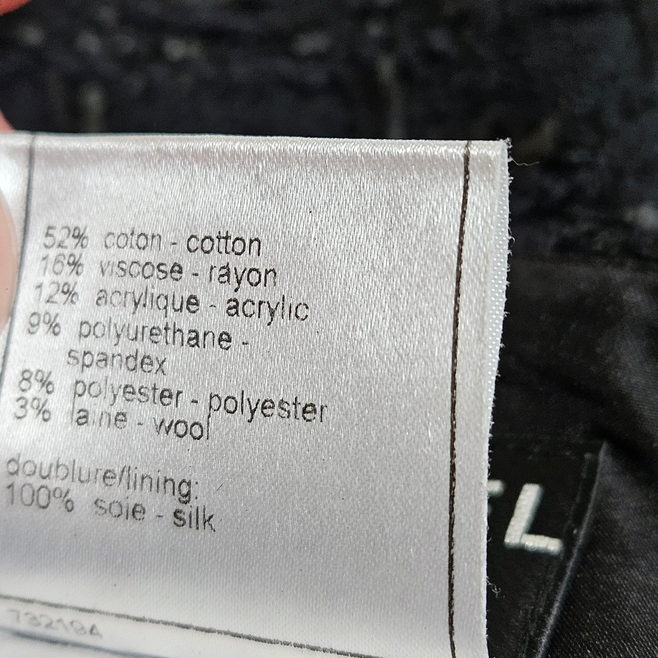 Chanel Black Tweed Skirt (DE36 / FR38) Zwart