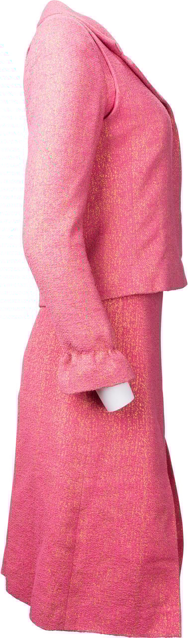 Chanel Chanel Pink Shimmering Gold Tweed Costume Set (DE34 & DE40 / FR36 & FR42) Divers