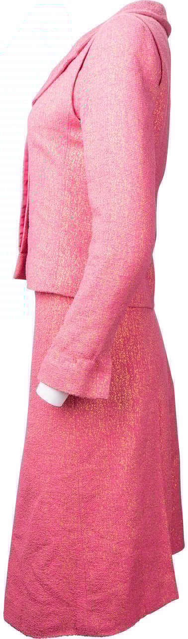 Chanel Chanel Pink Shimmering Gold Tweed Costume Set (DE34 & DE40 / FR36 & FR42) Divers