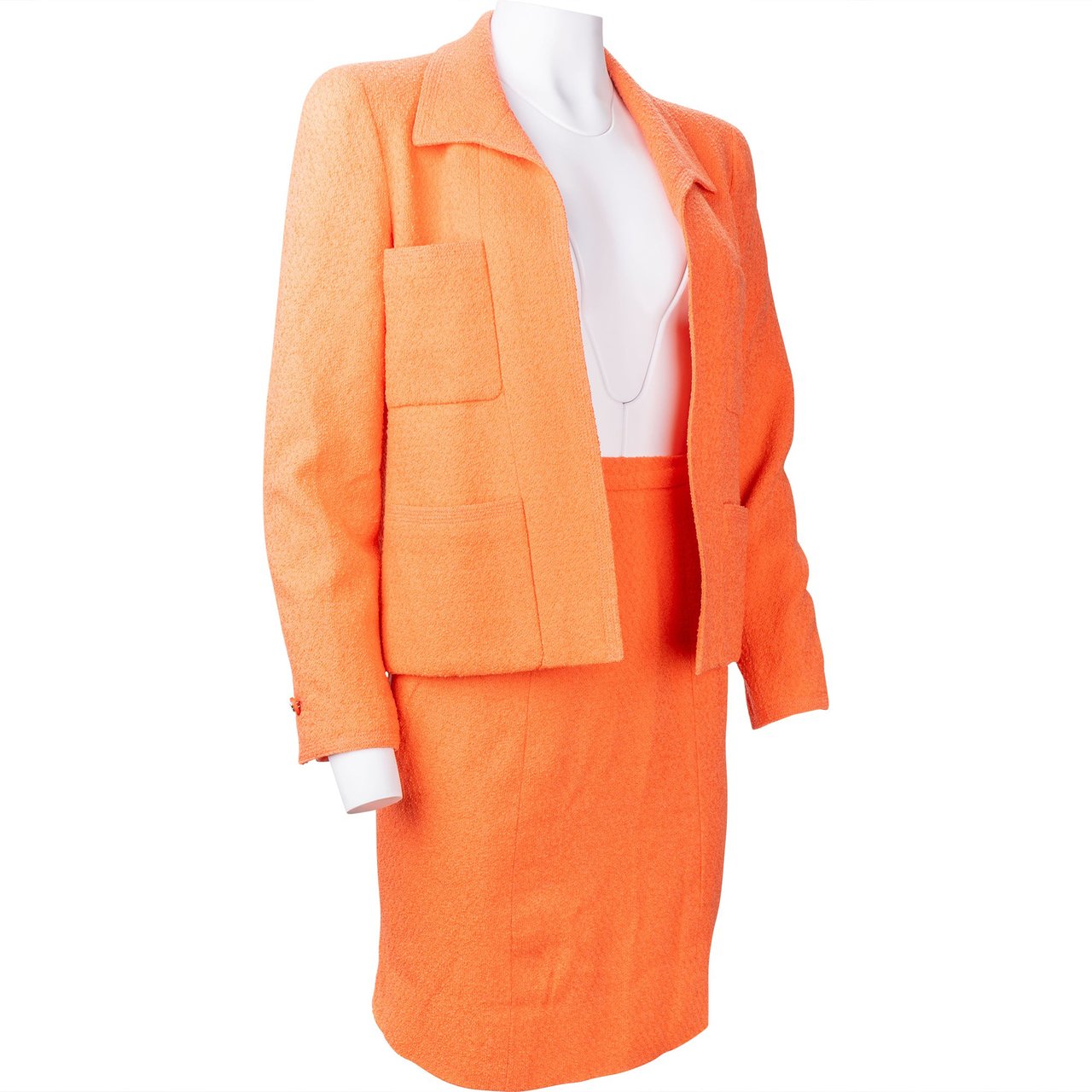 Chanel Chanel Orange Corporal Tweed Costume Set (DE38 / FR40) Divers
