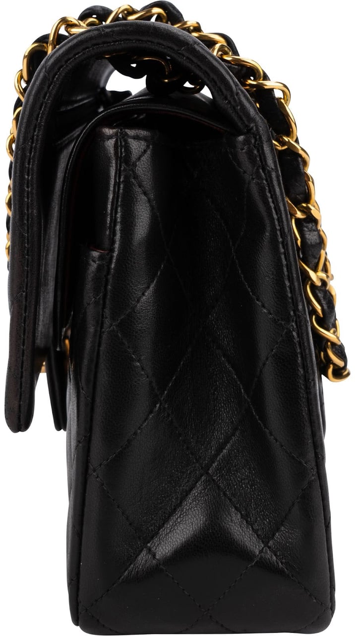 Chanel Quilted Lambskin 24K Gold Medium Double Flap Shoulder Bag Bruin