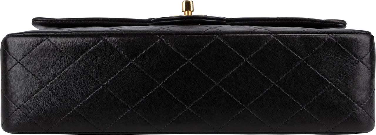 Chanel Quilted Lambskin 24K Gold Medium Double Flap Shoulder Bag Bruin