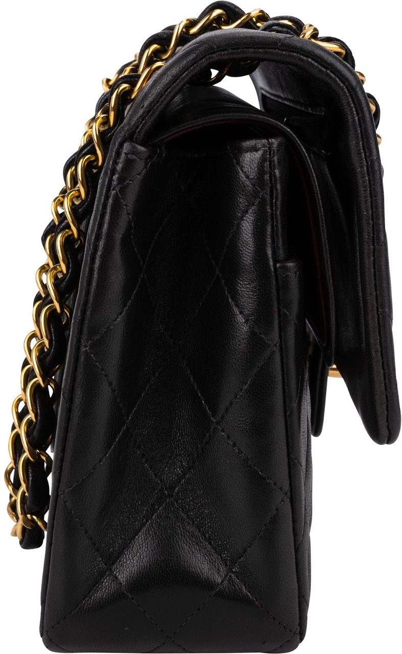 Chanel Quilted Lambskin 24K Gold Medium Double Flap Shoulder Bag Bruin