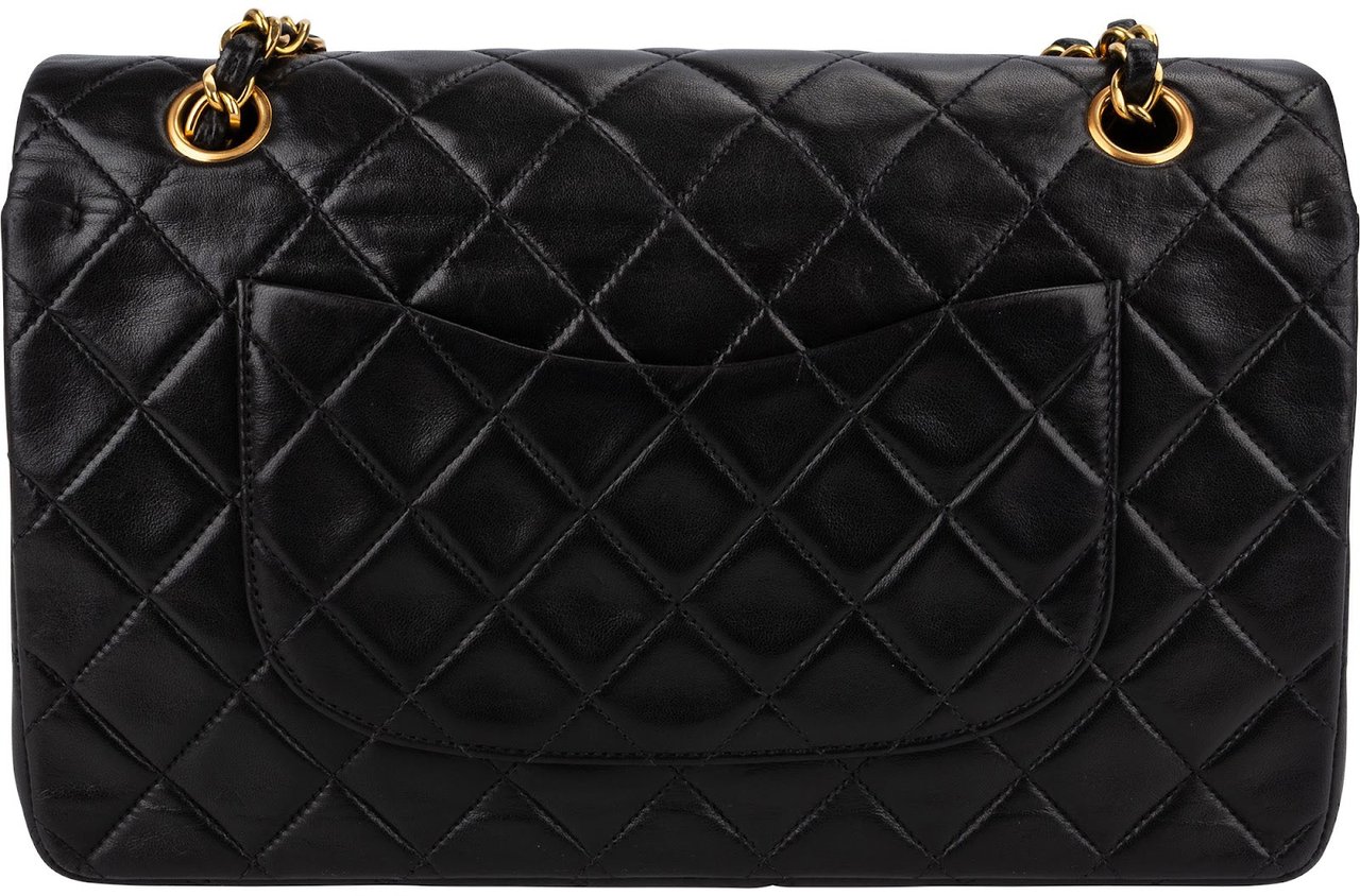 Chanel Quilted Lambskin 24K Gold Medium Double Flap Shoulder Bag Bruin