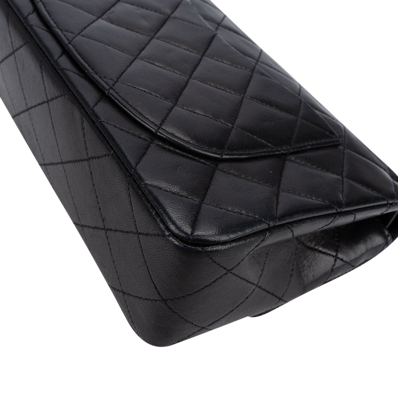 Chanel Quilted Lambskin 24K Gold Small Double Flap Shoulder Bag Zwart