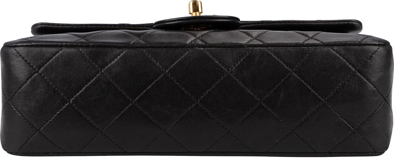 Chanel Quilted Lambskin 24K Gold Small Double Flap Shoulder Bag Bruin