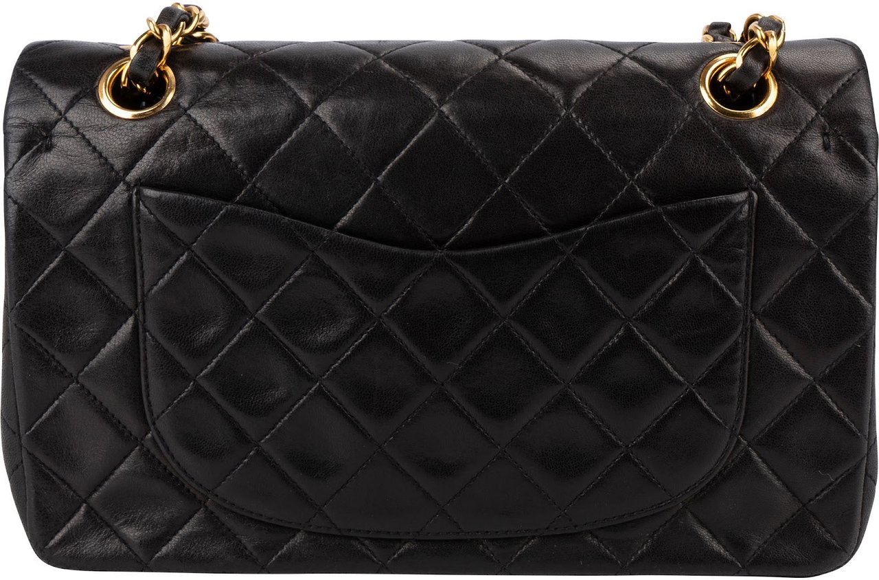 Chanel Quilted Lambskin 24K Gold Small Double Flap Shoulder Bag Bruin