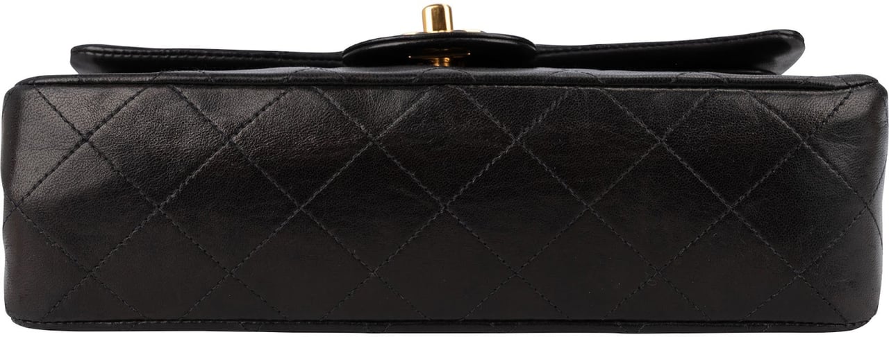 Chanel Quilted Lambskin 24K Gold Small Double Flap Crossbody Bag Bruin