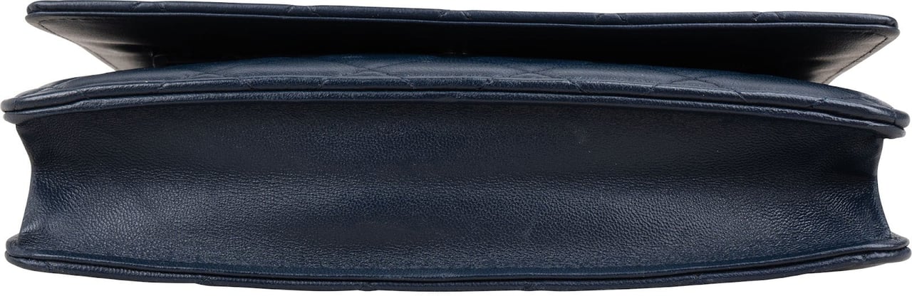 Chanel Quilted Lambskin Wallet On Chain Crossbody Bag Navy