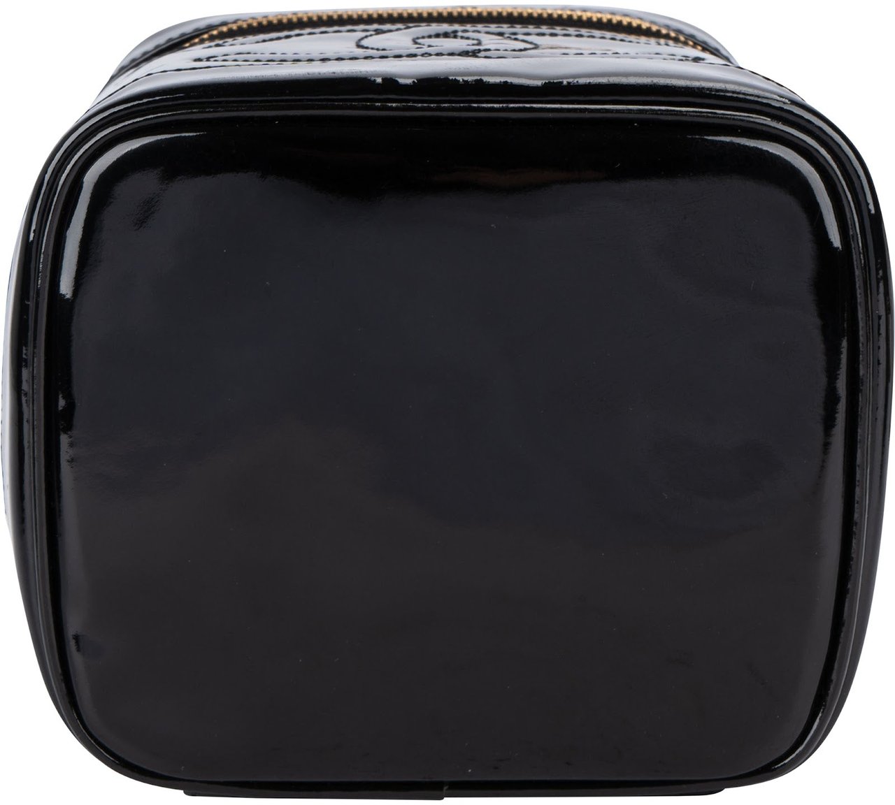 Chanel Patent Leather CC Vanity Case Handbag Zwart