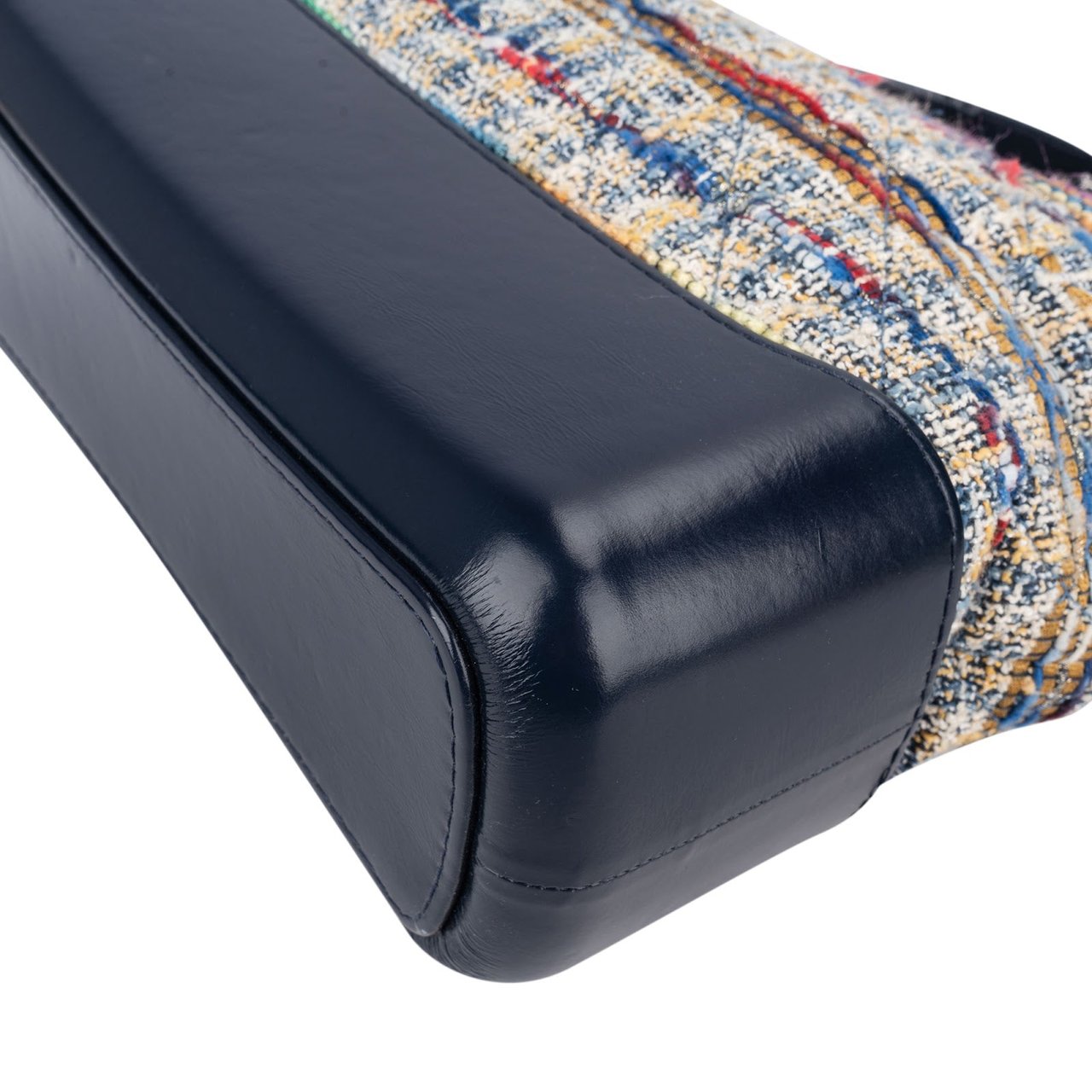 Chanel Tweed & Lambkin Gabrielle Crossbody Bag Blauw