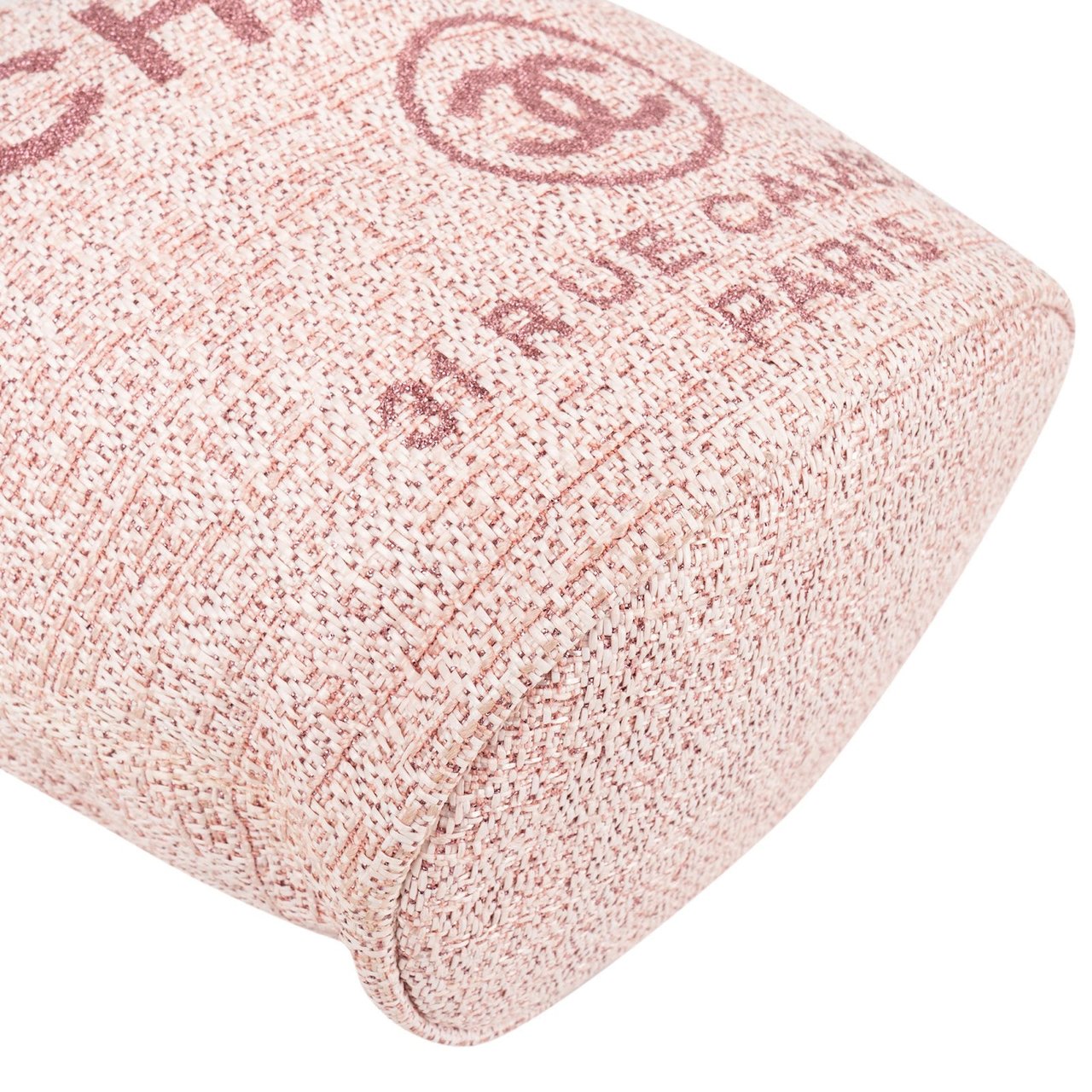 Chanel Glitter Woven Tweed 31 Rue Cambon Deauville Drawstring Bucket Shoulder Bag Rood