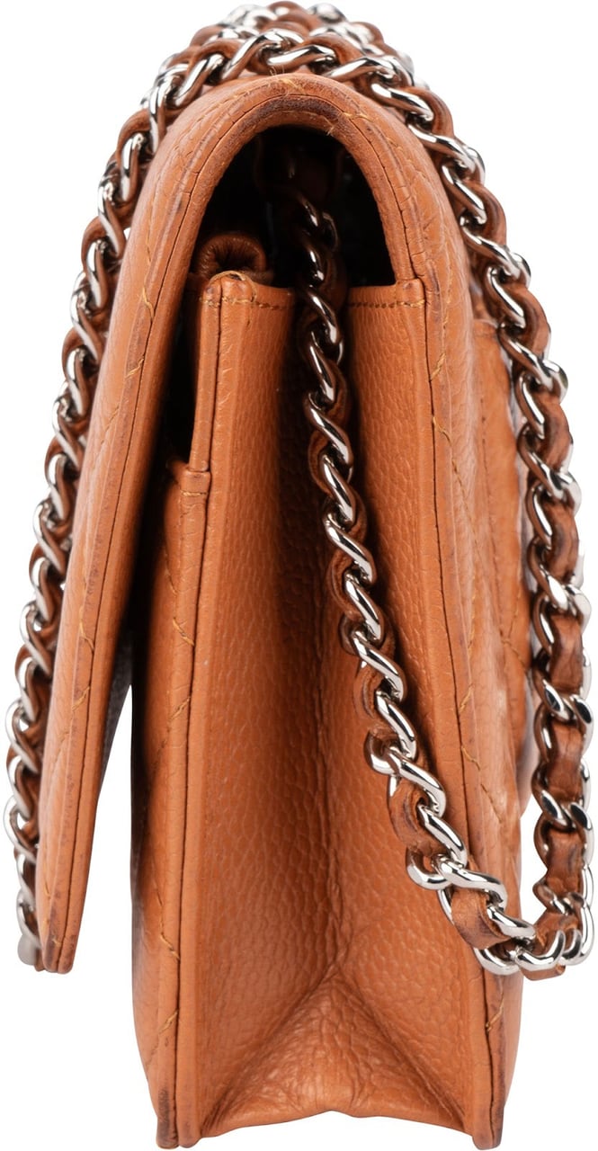 Chanel Quilted Caviar Leather Wallet On Chain Crossbody Bag Bruin
