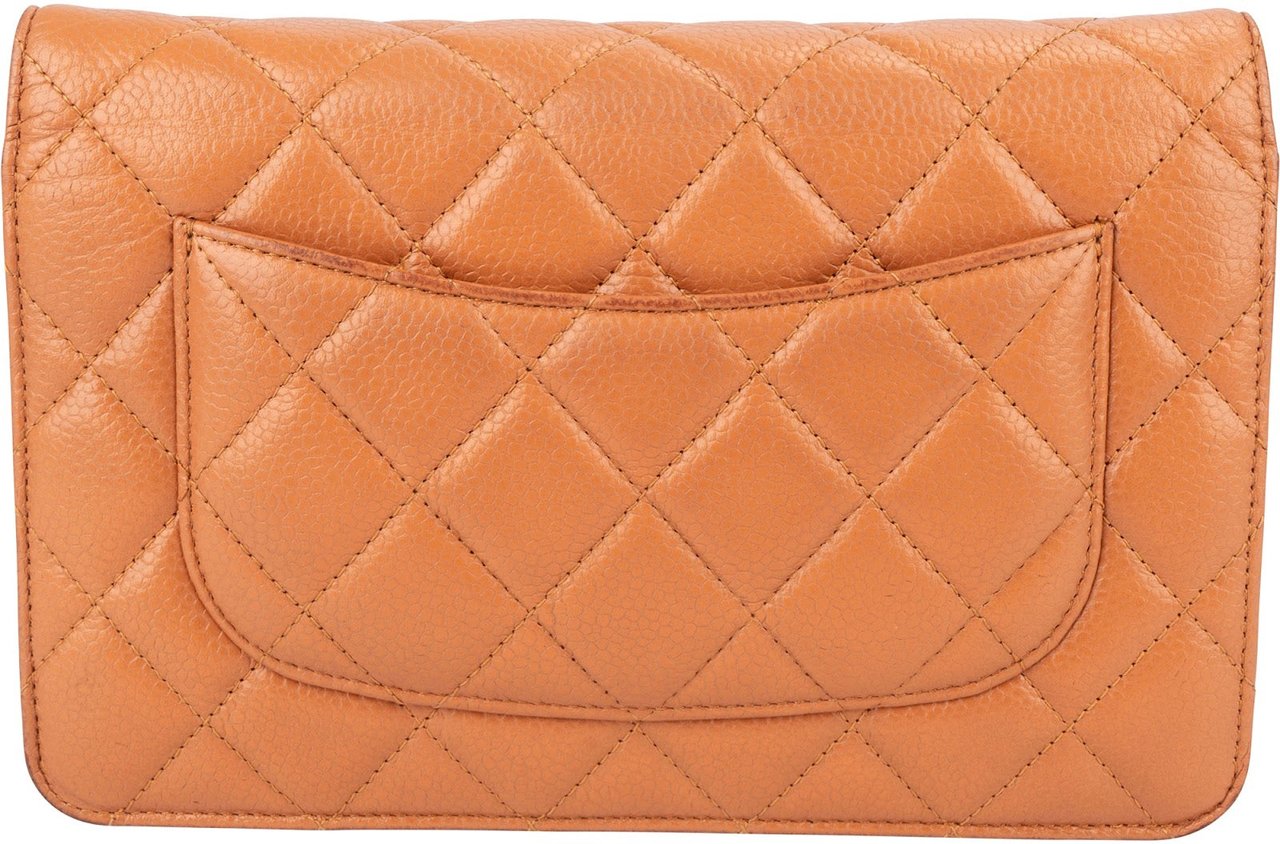 Chanel Quilted Caviar Leather Wallet On Chain Crossbody Bag Bruin