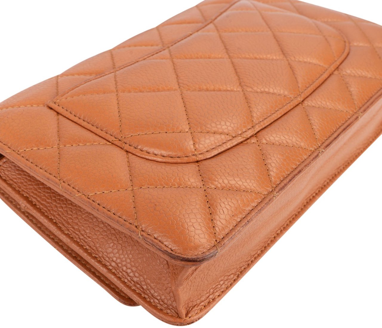 Chanel Quilted Caviar Leather Wallet On Chain Crossbody Bag Bruin