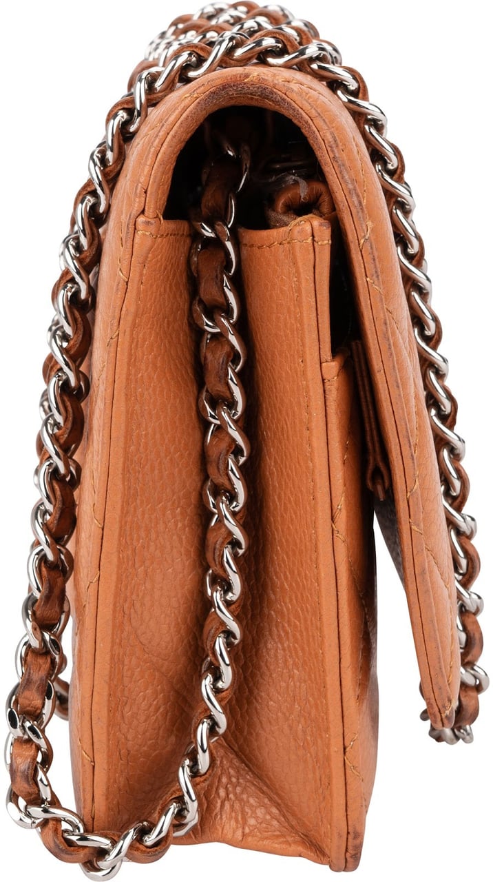 Chanel Quilted Caviar Leather Wallet On Chain Crossbody Bag Bruin