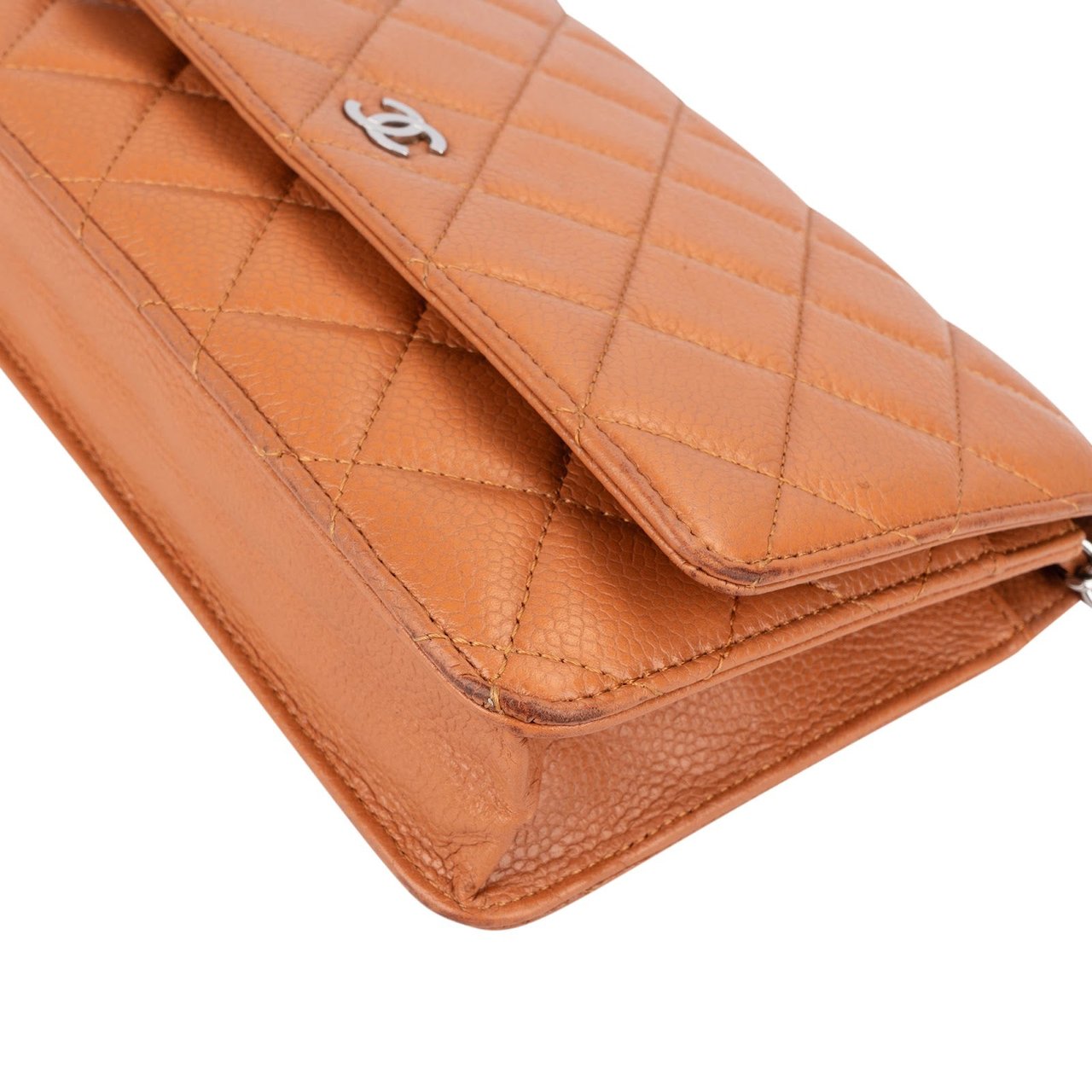Chanel Quilted Caviar Leather Wallet On Chain Crossbody Bag Bruin