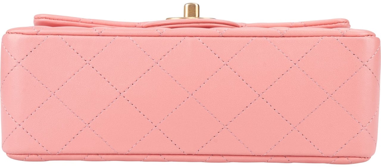 Chanel Quilted Lambskin Mini Rectangular Single Flap Crossbody Bag Rood