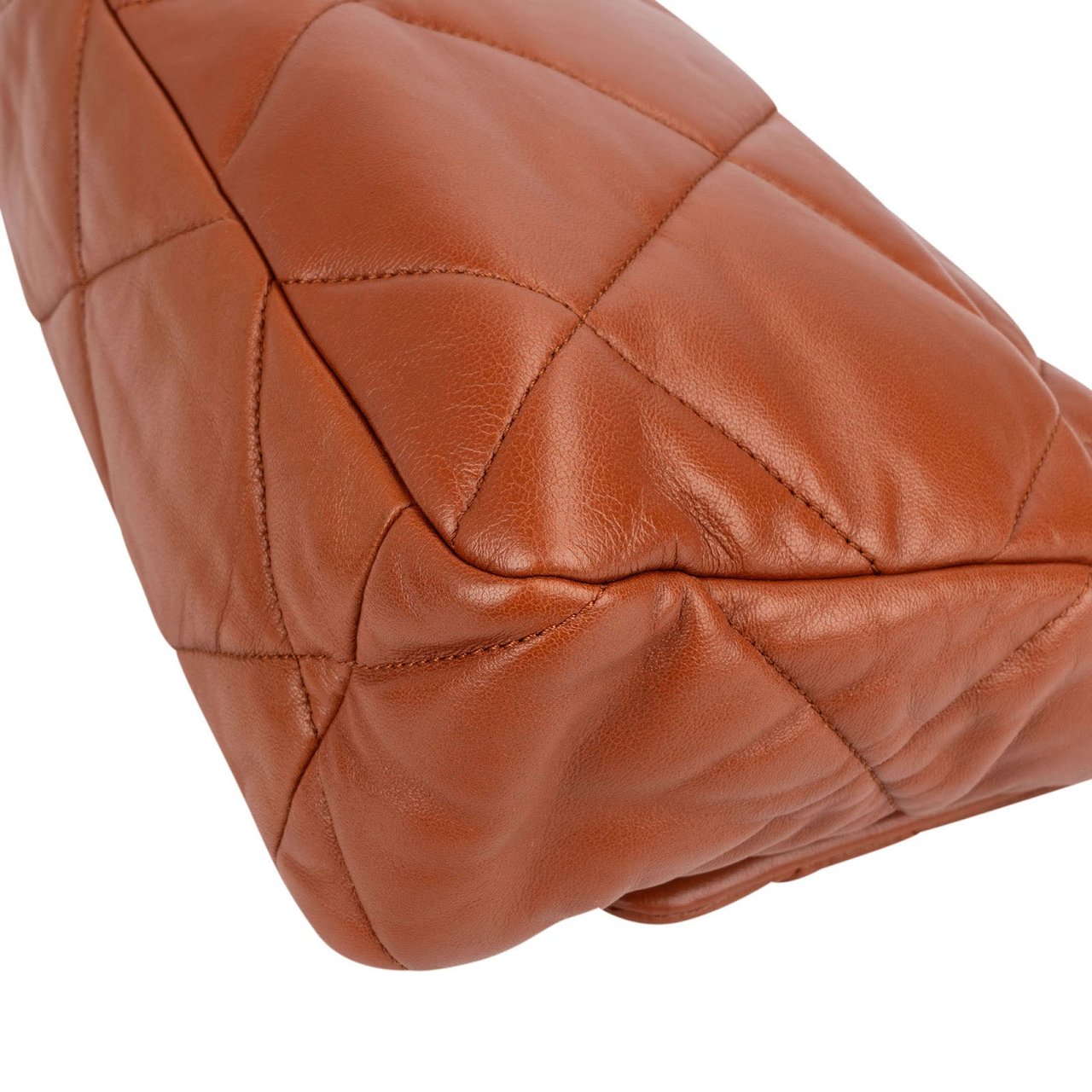 Chanel 19 Quilted Lambskin Single Flap Crossbody Bag Bruin