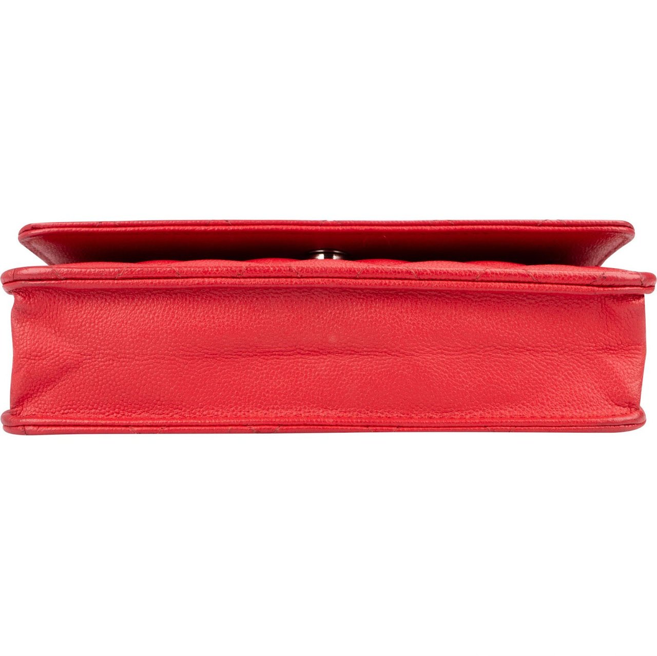 Chanel Quilted Caviar Leather CC Wallet On Chain Crossbody Bag Rood