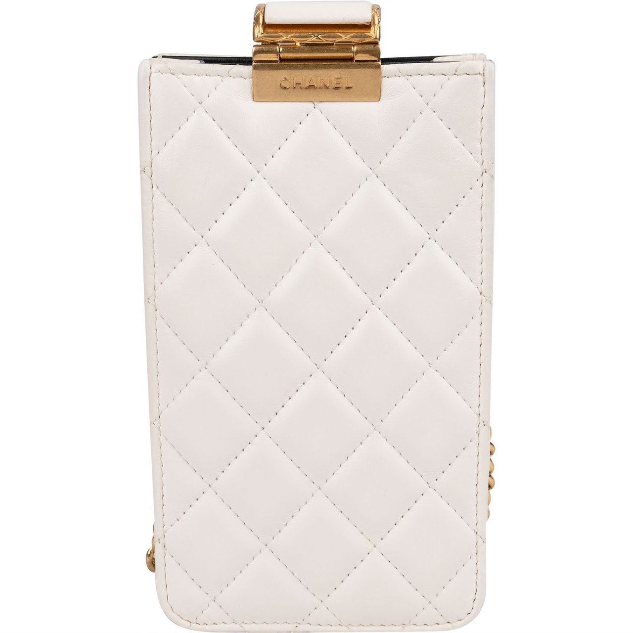 Chanel Quilted Lambskin CC in Love Phone Crossbody Bag Wit